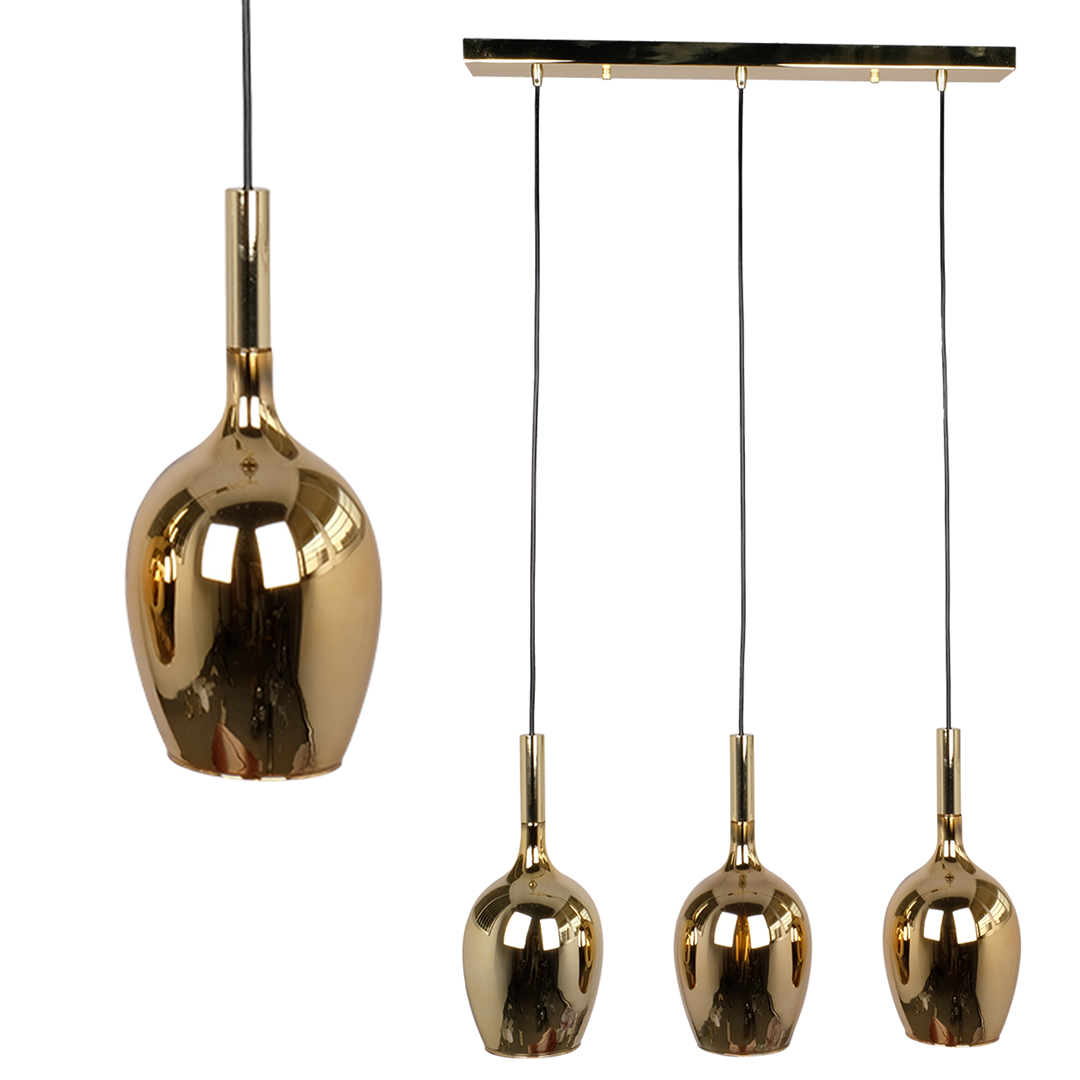 LAMPA WISZĄCA LUGANO GOLD 3XE14