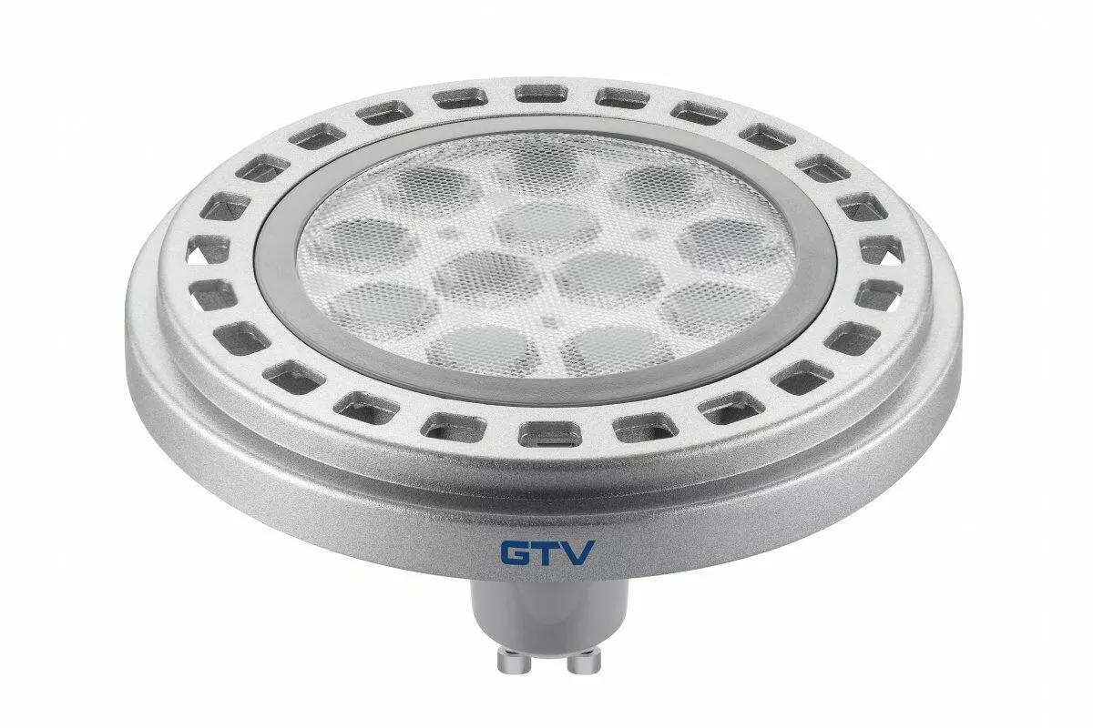LED.GU10 230V/12W 3000K 950LM ES111 12XPOWER LED, KAT 45ST. SZYBKA PRZEZR. GTV LD-ES11177-30 KORPUS SZARY