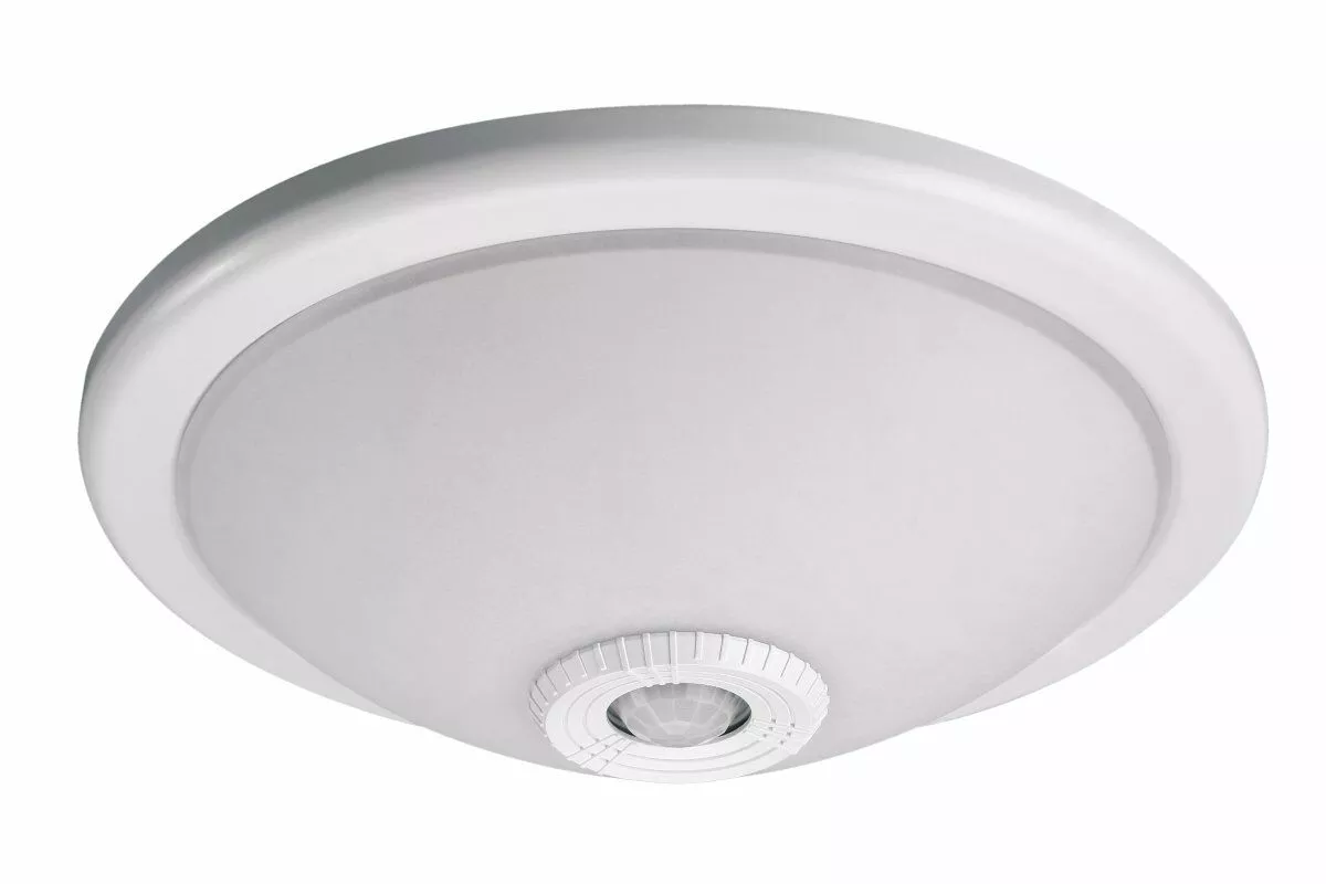GTV PLAFONIERA VIZELA Z CZUJNIKIEM BIALA KLOSZ SZKLANY POLPRZEZROCZYSTY 230V MAX 2X40W OS-PLCRKZ-00