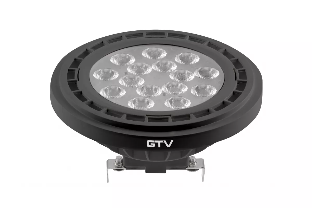 LED.AR111 12,5W G53 A-G 3000K 1100LM DC12V 40ST. CZARNY LD-AR111WW13W40-10 GTV