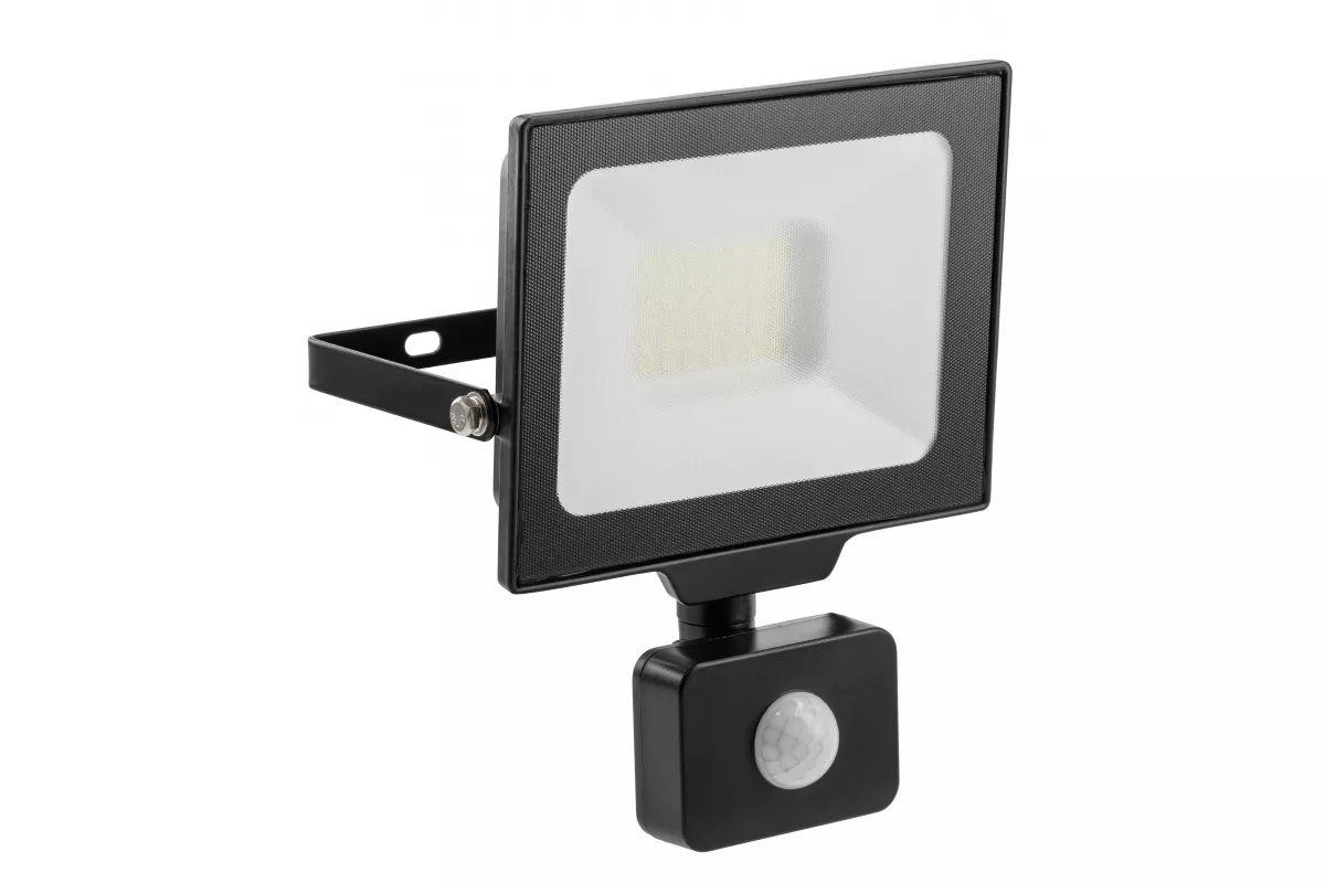 LED NASWIETLACZ G-TECH 30W 3000LM Z CZUJN.RUCHU AC220-240V 50/60HZ PF>0,9 RA>80 IP65 120ST. 4000K CZARNY GT-GCR30W-40 GTV