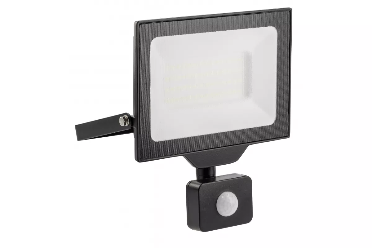 LED NASWIETLACZ G-TECH 50W 5000LM Z CZUJN.RUCHU AC220-240V 50/60HZ PF>0,9 RA>80 IP65 120ST. 4000K CZARNY GT-GCR50W-40 GTV