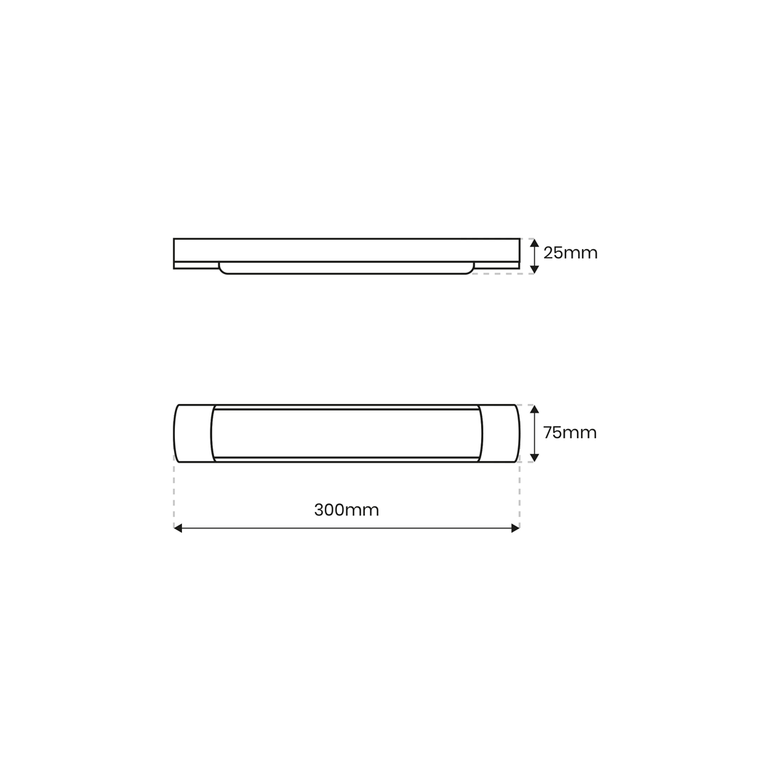 ELIGHT EK9837 LISTWA LED BATTEN 9W 30CM 4000K