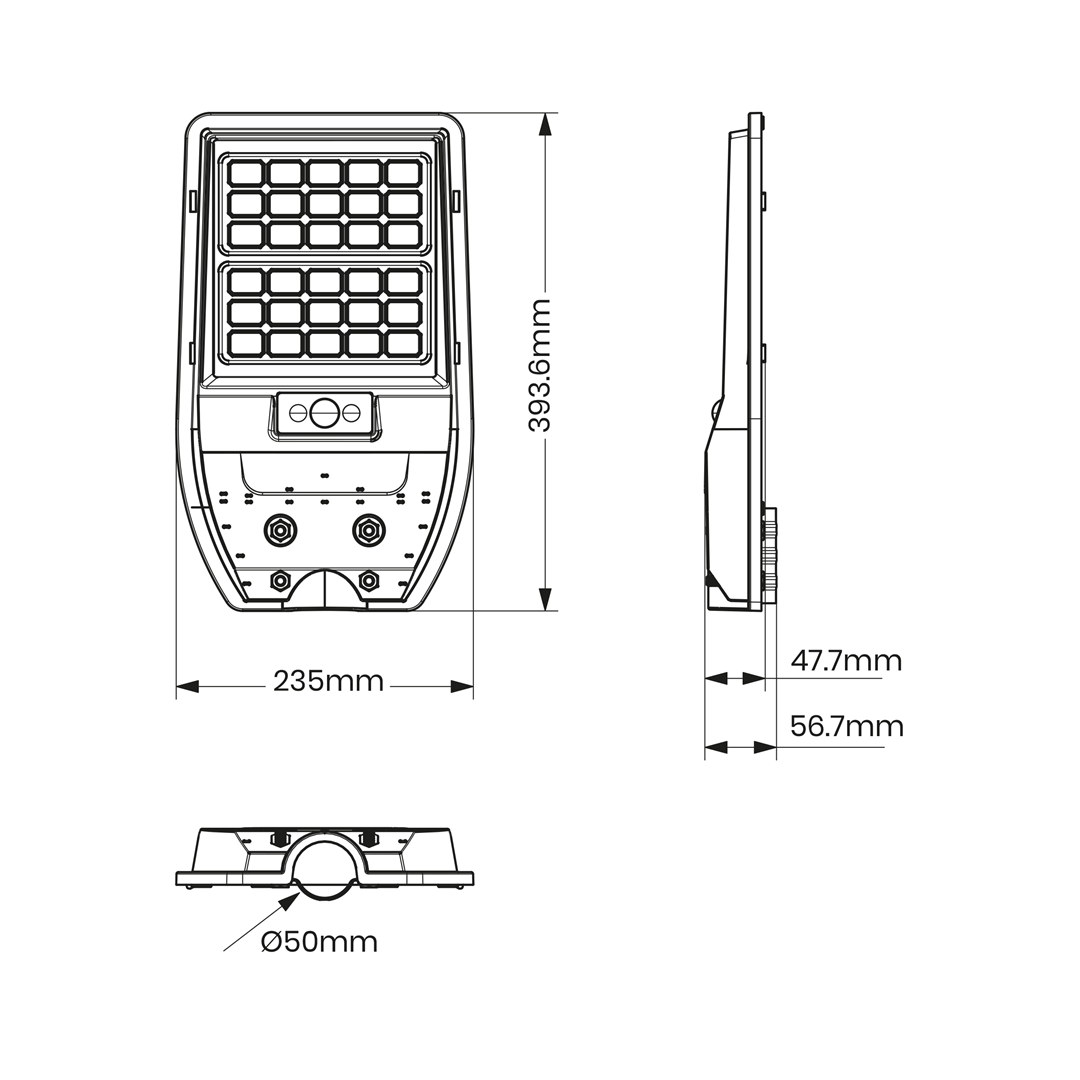 LATARNIA SOLARNA EKO9093 VIA 50W 500LM 6000K EKO-LIGHT