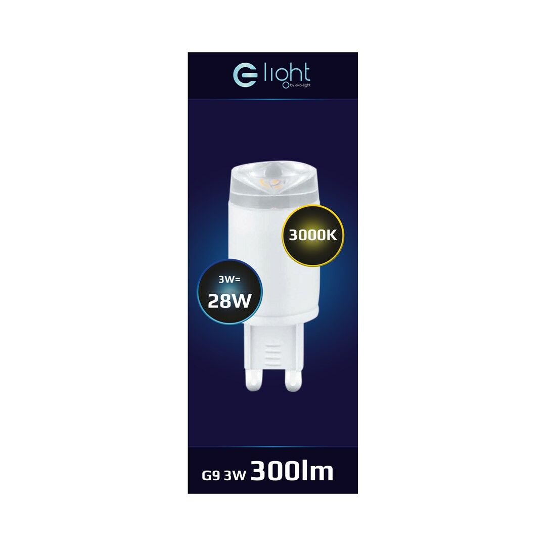 LED.G9 230V/3W CIEPLA 3000K 300LM IP20 109ST EKZA1326