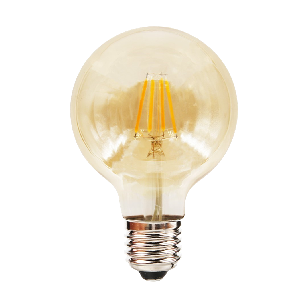 LED.E27 6W G80 700LM 2700K AMBER FILAMENTOWA CIEPLA EKZF8007