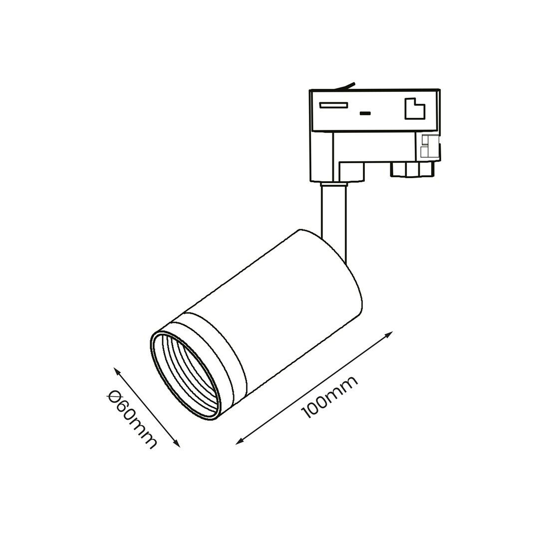 MILAGRO ML7671 PIPE RING TRACK SPOT LIGHT BLACK 3 CIRCUIT