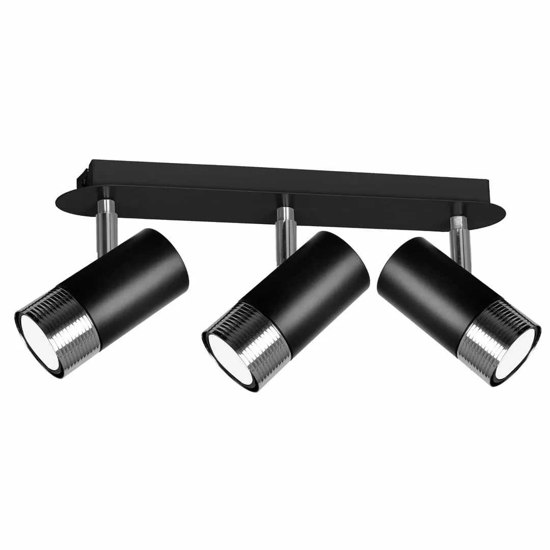 Lampa sufitowa Dani Czarna/Chrom 3xGU10 MLP6230