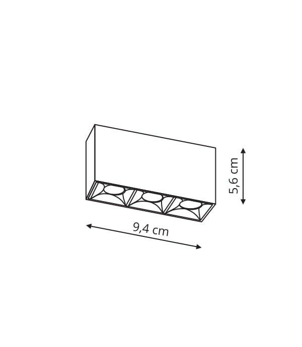 REFLEKTOR STAR MAGNETIC 3XLED CZARNY 4000K LP-556-1-MAG-BK