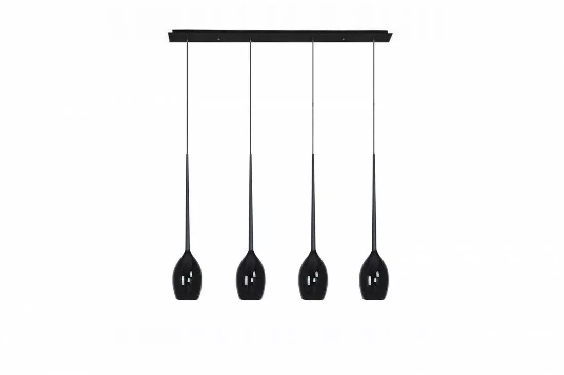 Lampa Wisząca Izza 4 Czarna  AZ0100