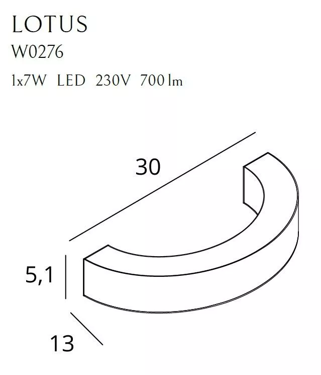 MAX W0276 LOTUS KINKIET