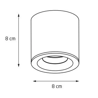 MAX C0217 FORM 1X50W GU10 230V IP65 ZLOTY NATYNKOWA/PLAFON