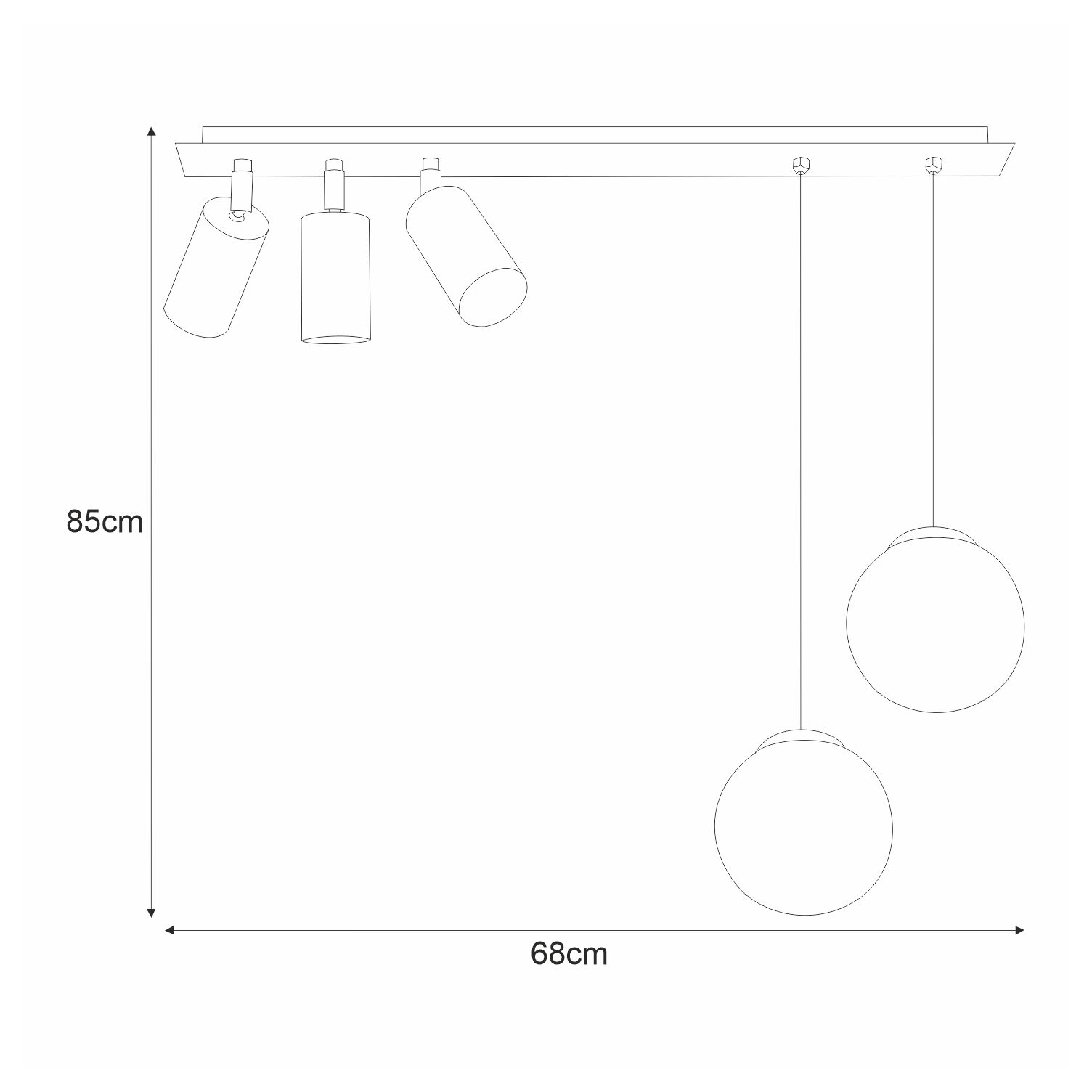 Lampa sufitowa K-4138 z serii ALBIO