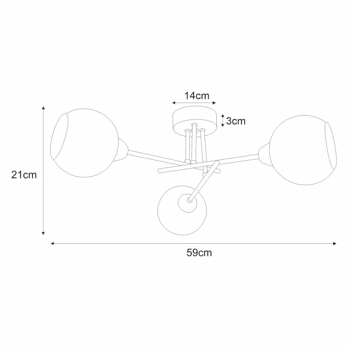 Lampa sufitowa K-JSL-1302/3 z serii FONS