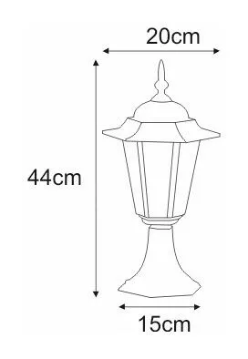 Lampa ogrodowa stojąca K-5009S CZARNY/ZŁOTY z serii STANDARD