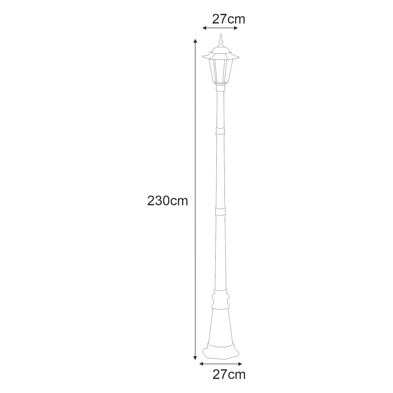 Lampa ogrodowa stojąca K-5009S CZARNY/ZŁOTY z serii STANDARD
