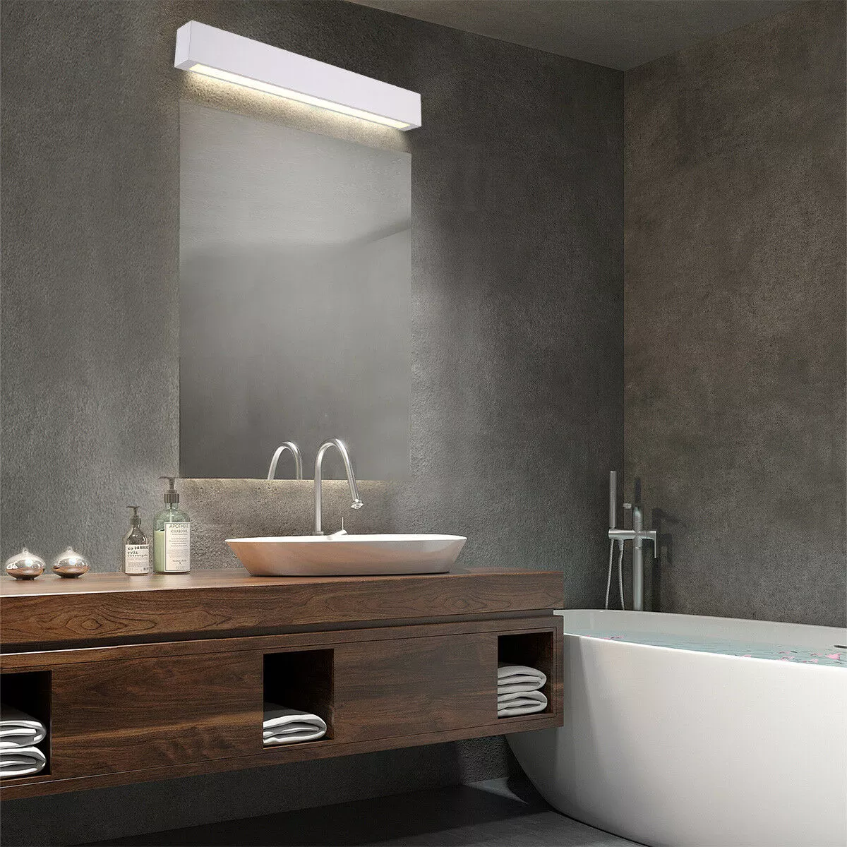 Kinkiet Ibros 93 cm biały IP44 LED 4000K Kinkiet Ibros 93 cm biały IP44 LED 4000K