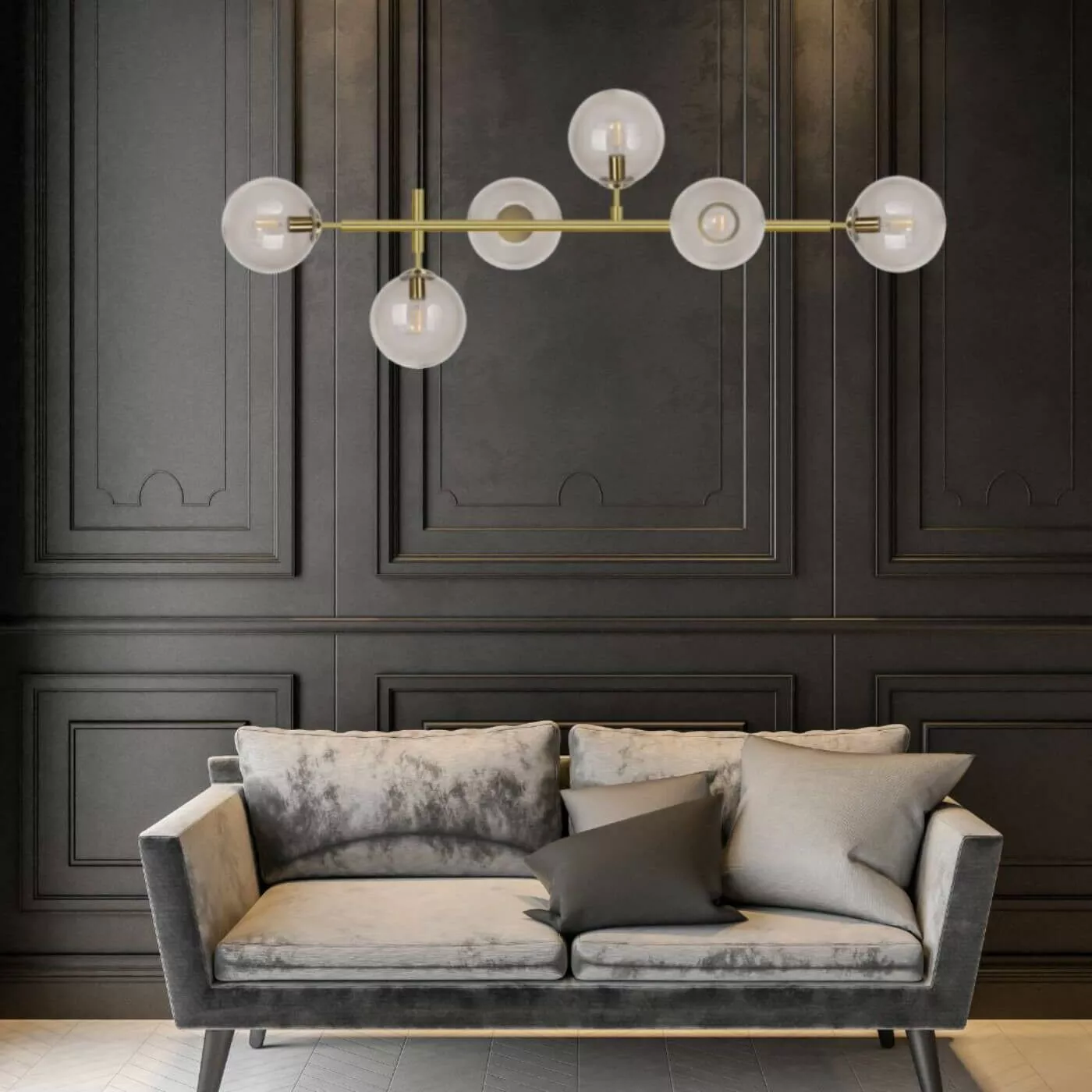Lampa wisząca Alisa złota 6xE14 Lampa wisząca Alisa złota 6xE14