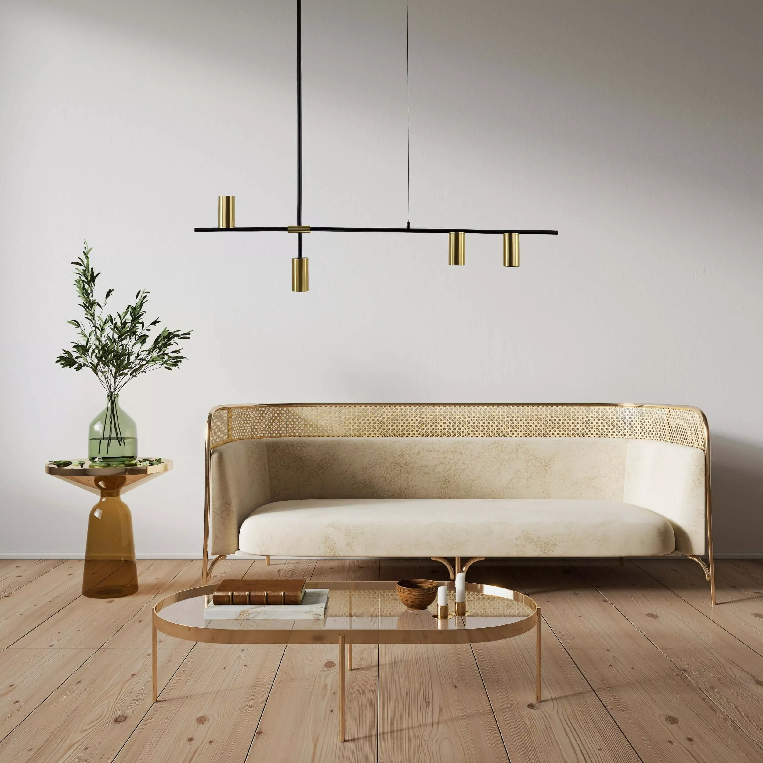 Lampa wisząca Arizona czarno - złota 4xGU10 Lampa wisząca Arizona czarno - złota 4xGU10