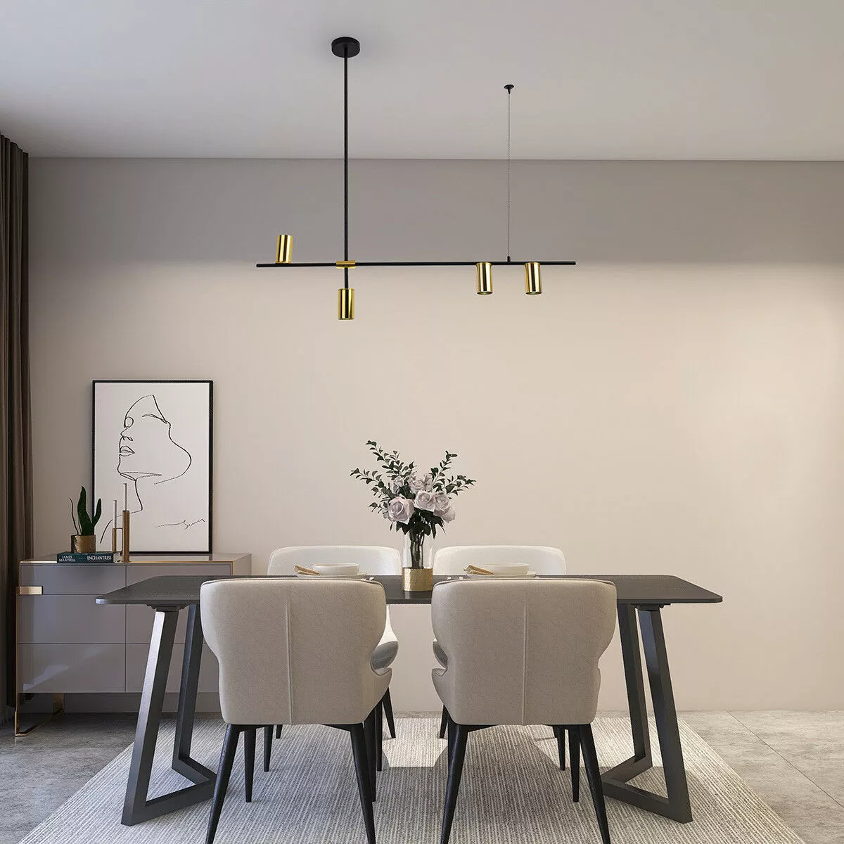 Lampa wisząca Arizona czarno - złota 4xGU10 Lampa wisząca Arizona czarno - złota 4xGU10