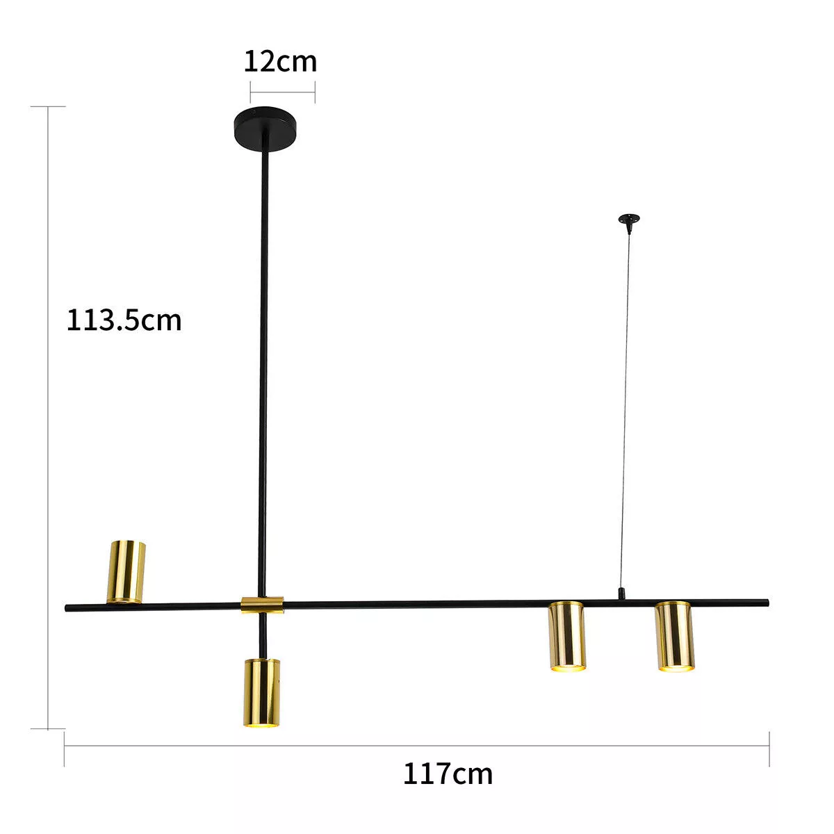 Lampa wisząca Arizona czarno - złota 4xGU10 Lampa wisząca Arizona czarno - złota 4xGU10