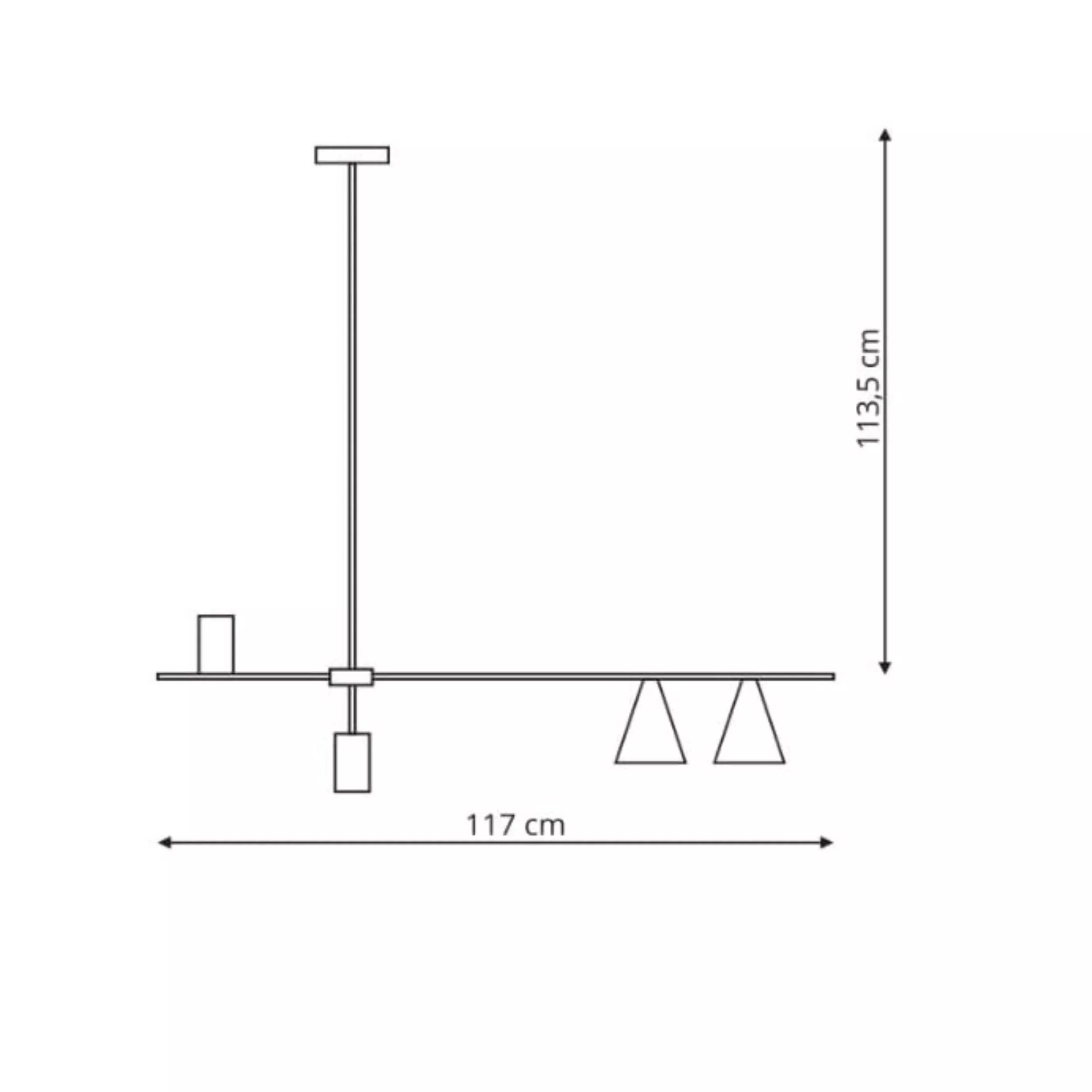 Lampa wisząca Arizona czarno - złota 4xGU10 Lampa wisząca Arizona czarno - złota 4xGU10