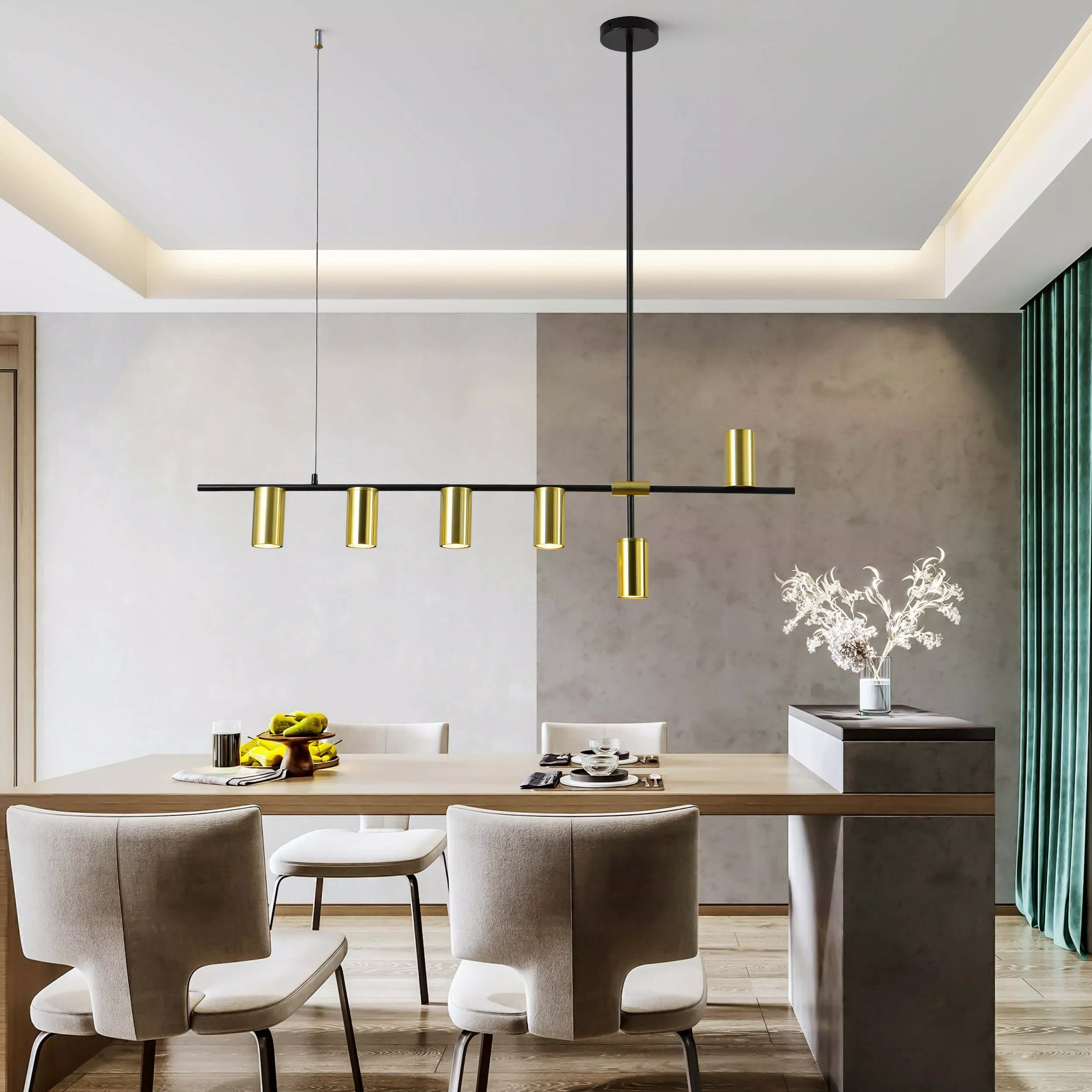 Lampa wisząca Arizona czarno - złota 6xGU10 Lampa wisząca Arizona czarno - złota 6xGU10