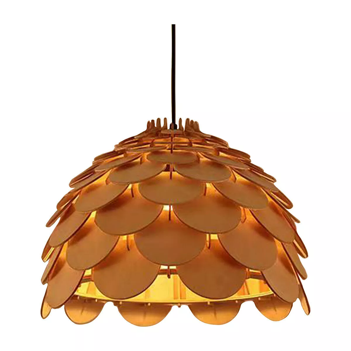 Lampa wisząca Burgo duża drewniana 1xE27 Lampa wisząca Burgo duża drewniana 1xE27