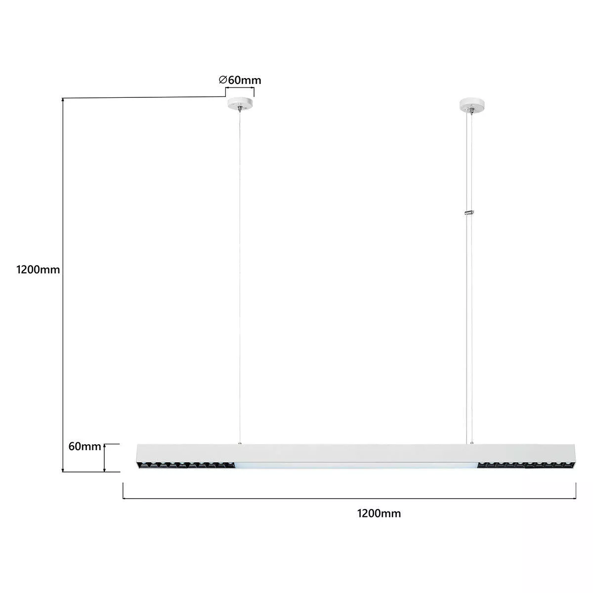 Lampa wisząca Cali L biała Tuya LED CCT Lampa wisząca Cali L biała Tuya LED CCT