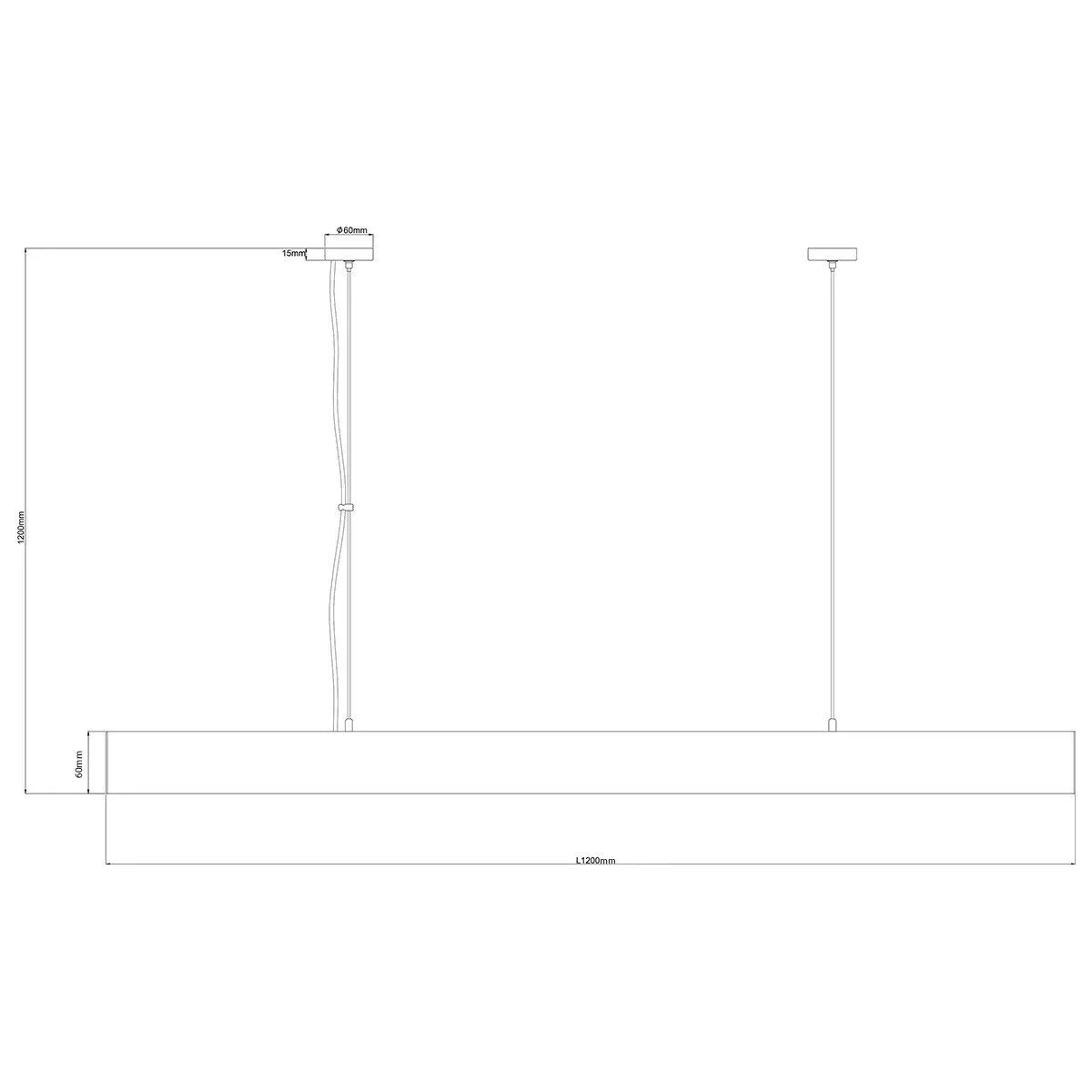 Lampa wisząca Cali L czarna Tuya LED CCT Lampa wisząca Cali L czarna Tuya LED CCT