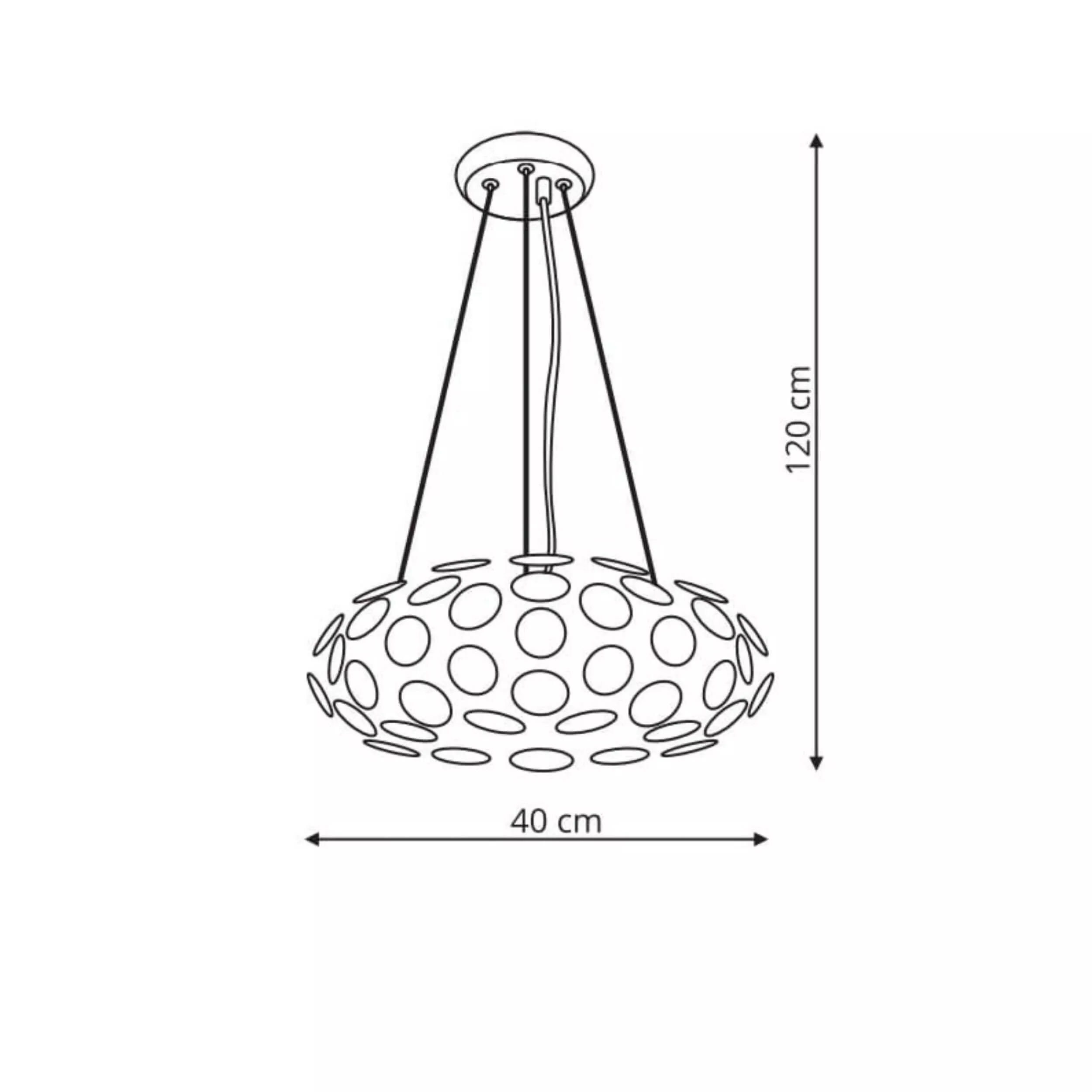 Lampa wisząca Ferrara srebrna 3xE14 Lampa wisząca Ferrara srebrna 3xE14