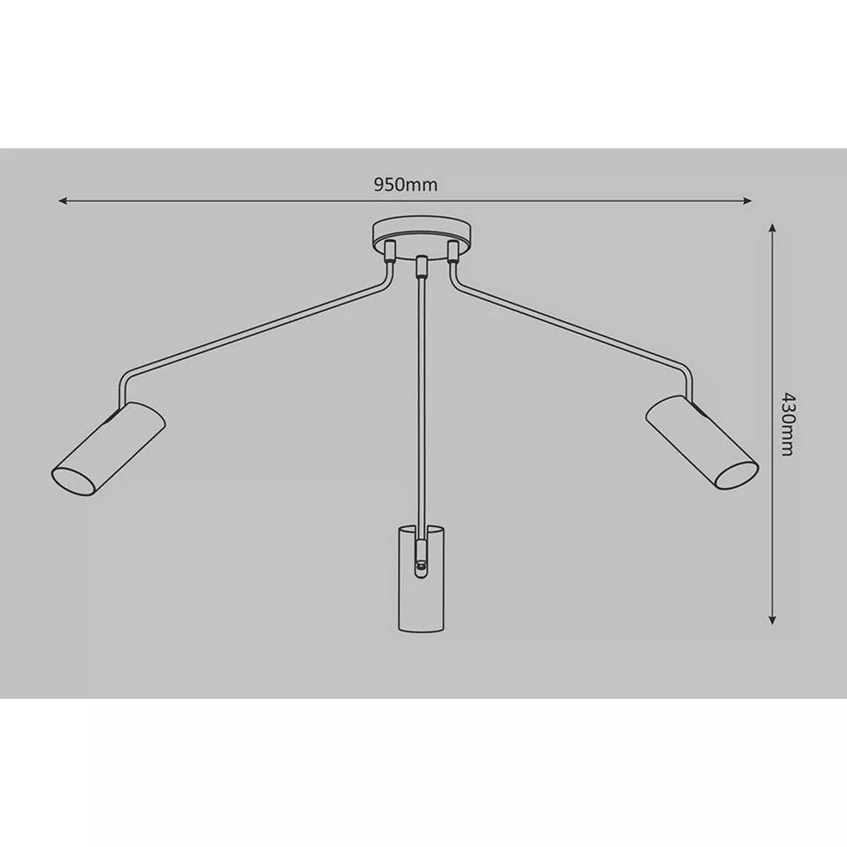 Lampa wisząca Futuro czarna 3xGU10 Lampa wisząca Futuro czarna 3xGU10