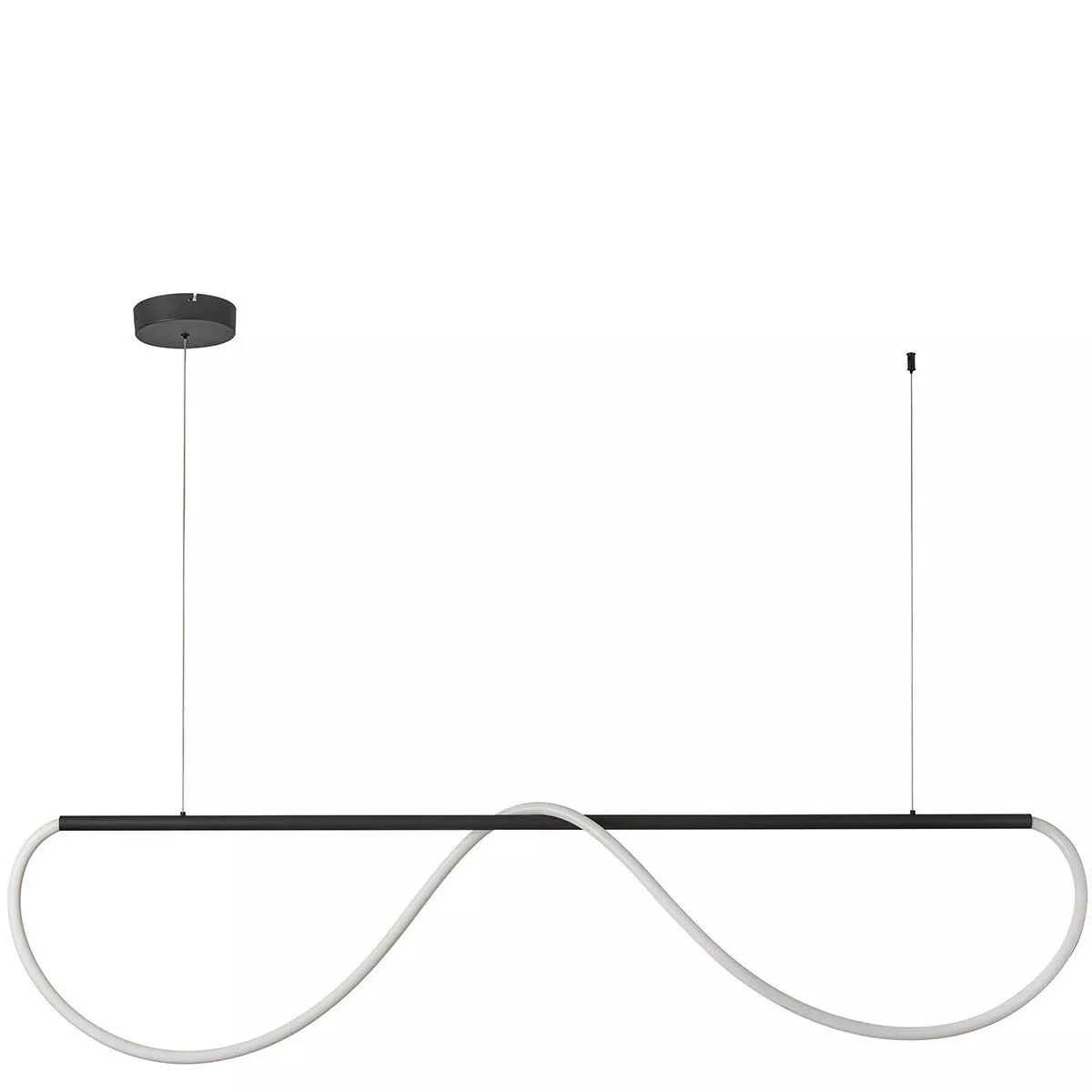 Lampa wisząca Meleca M czarna LED CCT