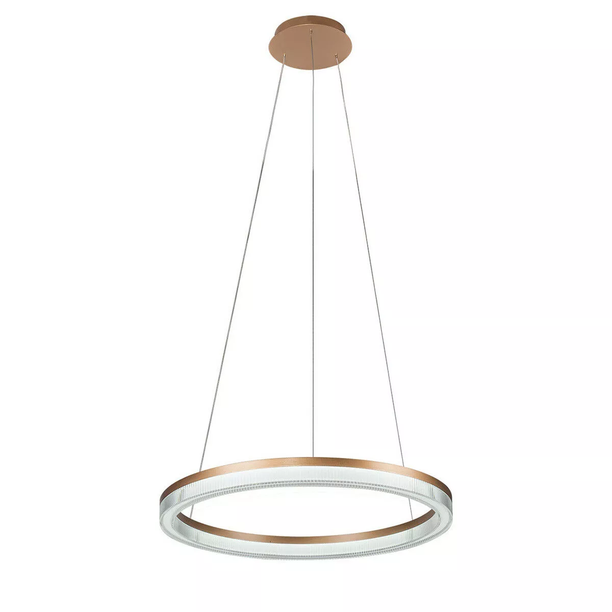 Lampa wisząca Midway Cristal Triangle złoto - transparentna LED CCT