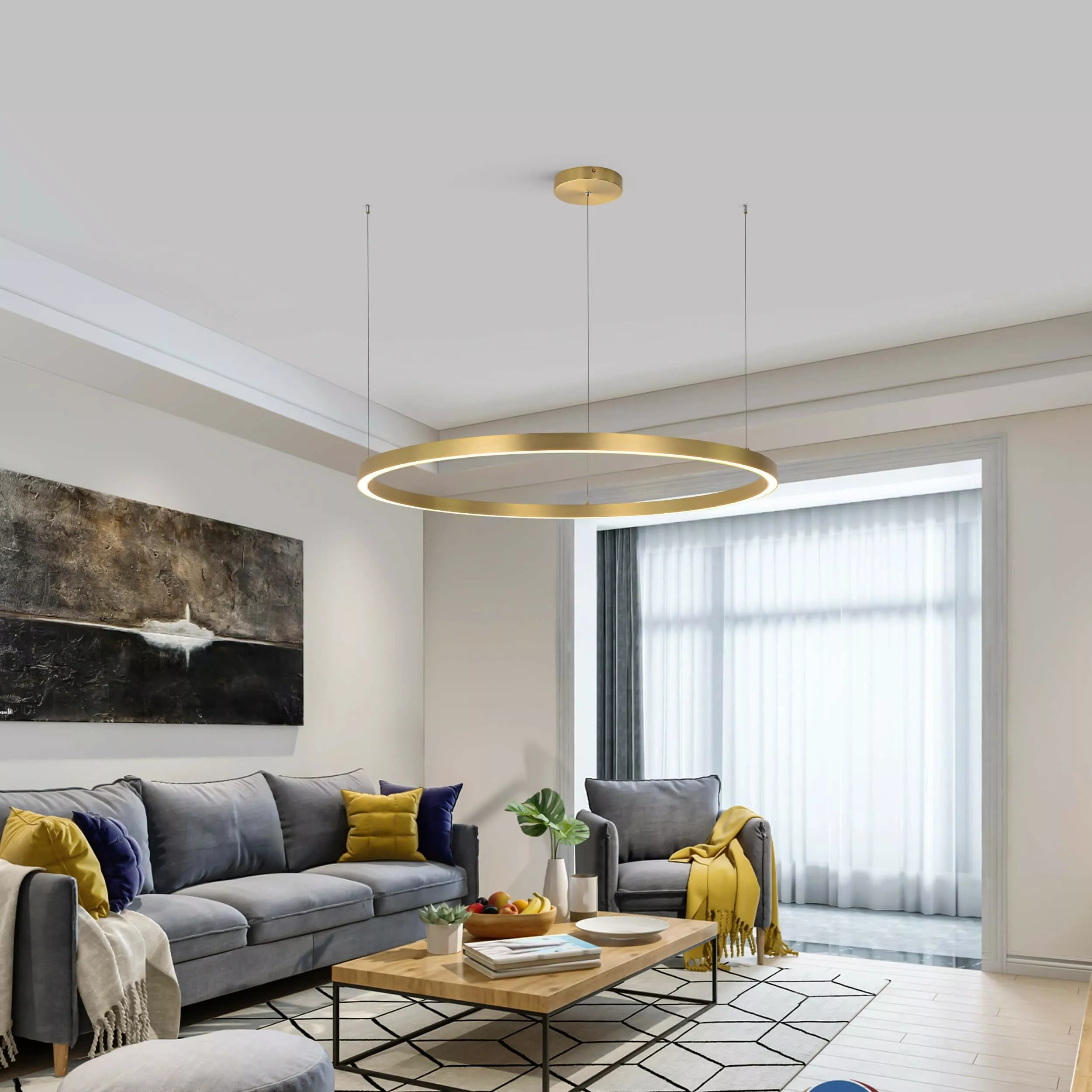 Lampa wisząca Midway złota LED 3000K Lampa wisząca Midway złota LED 3000K