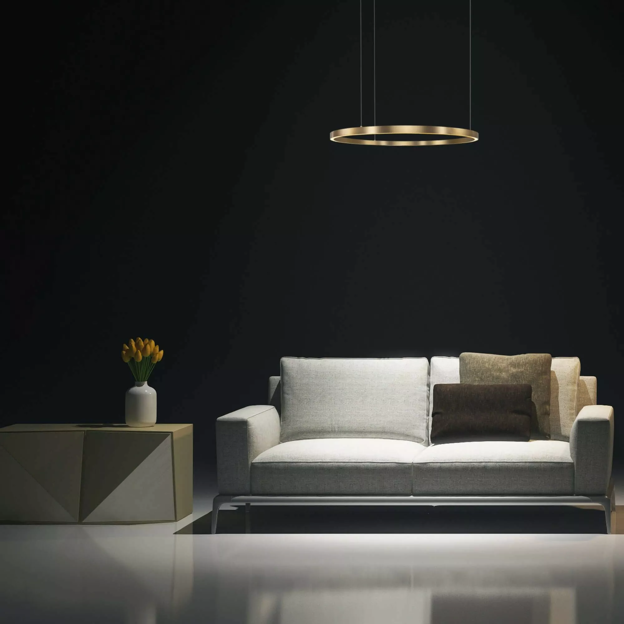 Lampa wisząca Midway złota LED 3000K Lampa wisząca Midway złota LED 3000K