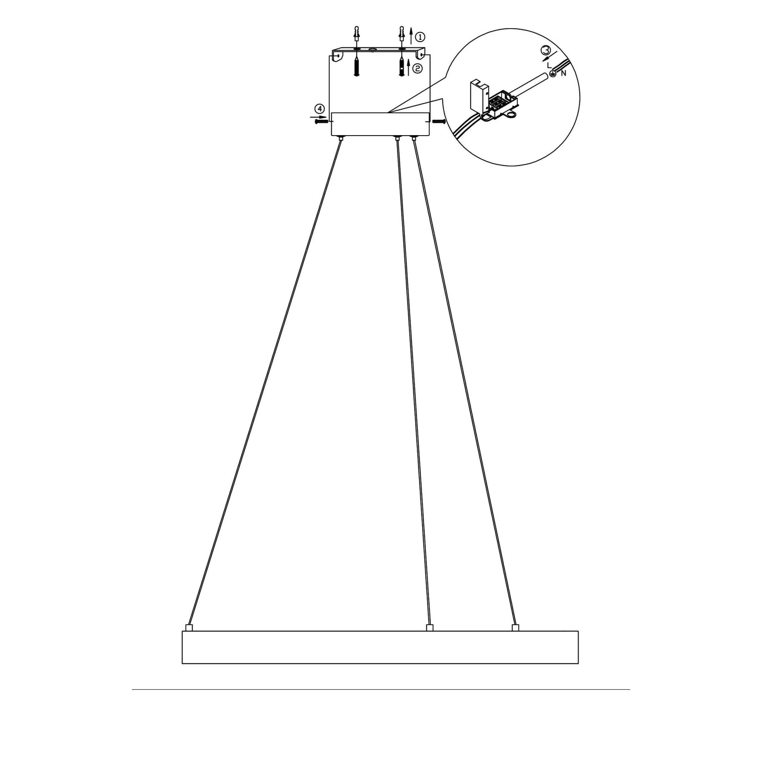 Lampa wisząca Midway Triangle czarna LED 3000K Lampa wisząca Midway Triangle czarna LED 3000K