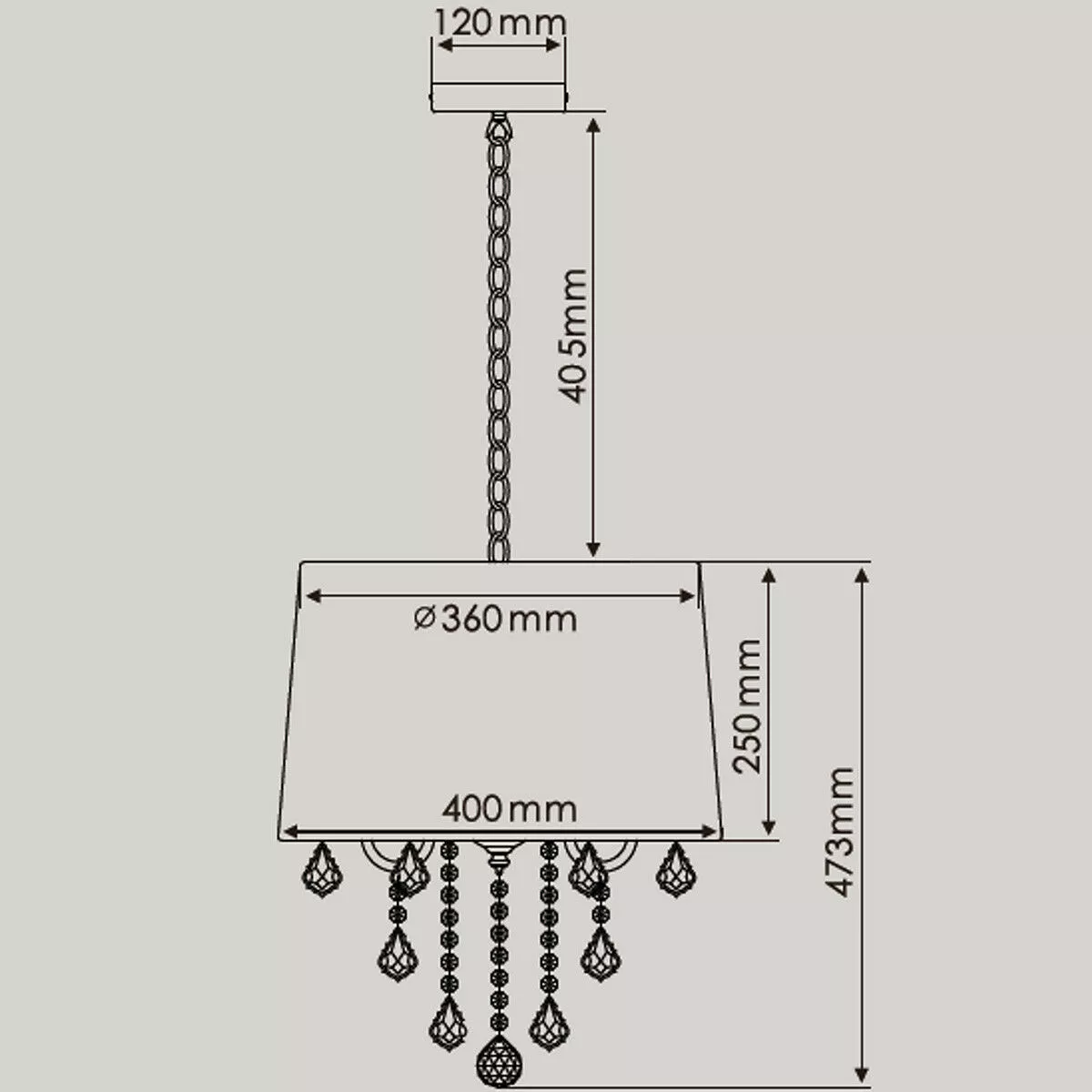 Lampa wisząca Mona czarna 3xE14 Lampa wisząca Mona czarna 3xE14