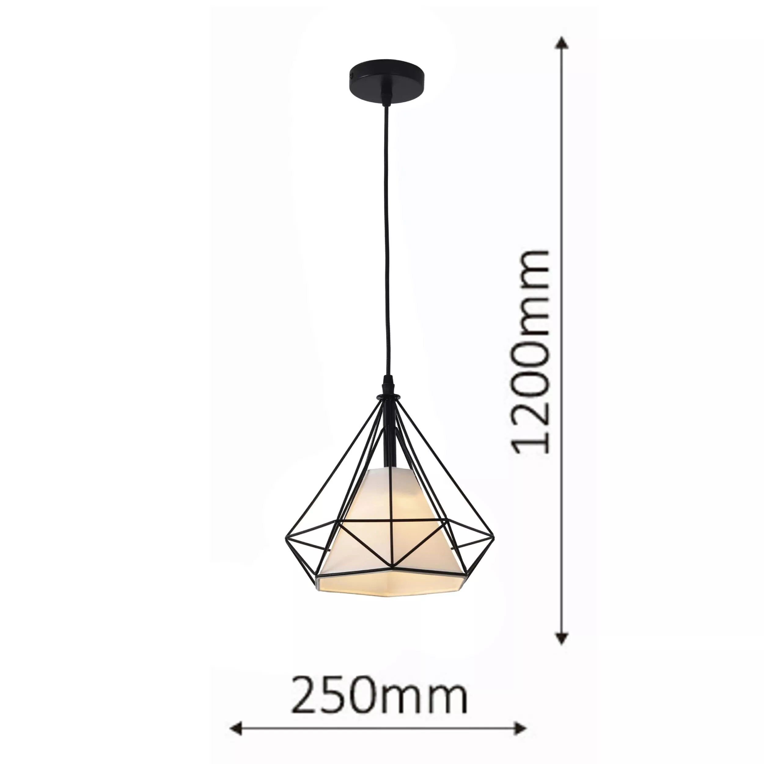 Lampa wisząca Nola czarna 1xE27 Lampa wisząca Nola czarna 1xE27