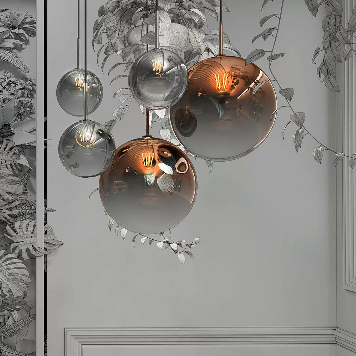 Lampa wisząca Palla miedziana 1xE14 Lampa wisząca Palla miedziana 1xE14