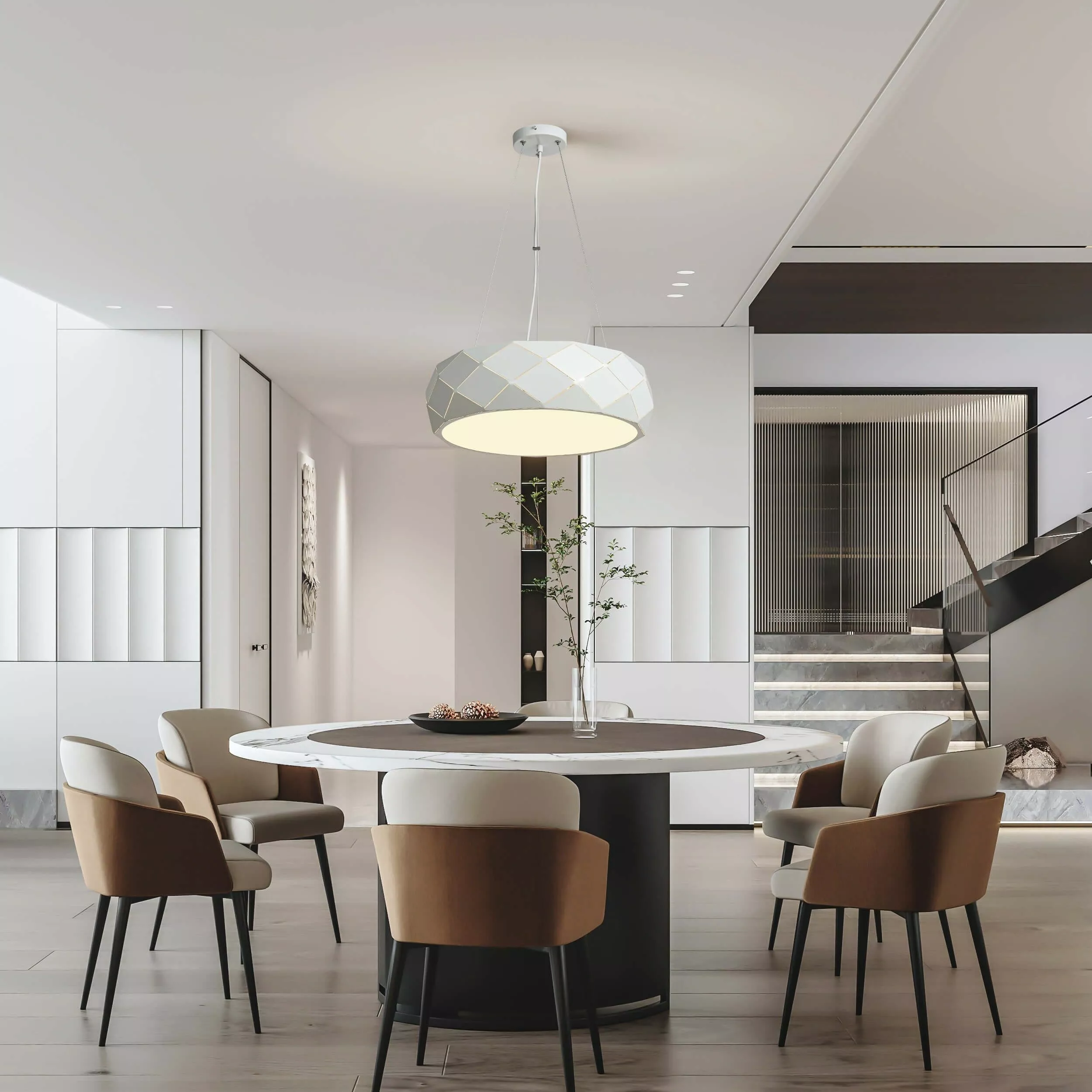 Lampa wisząca Reus biała 3xE27 Lampa wisząca Reus biała 3xE27