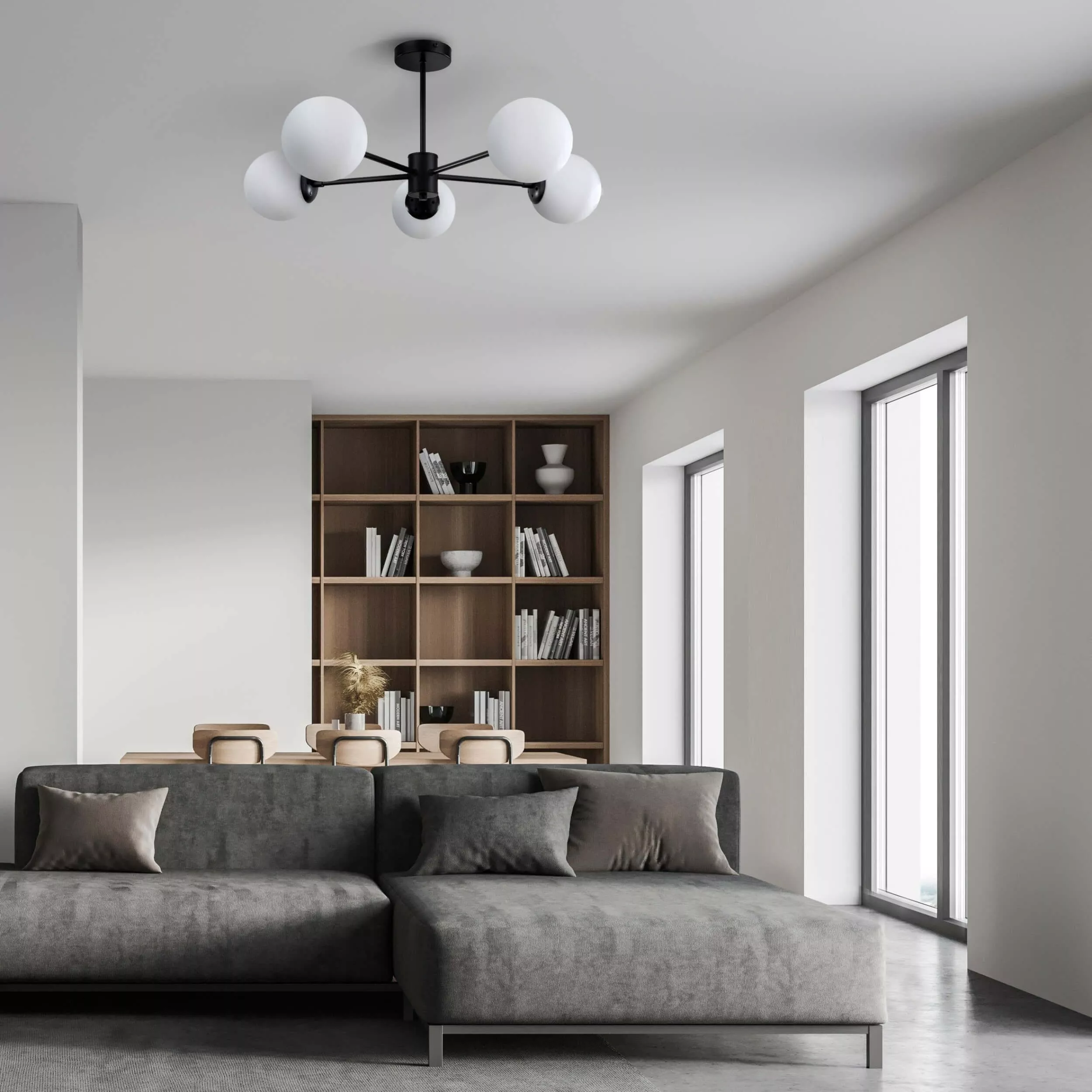 Lampa wisząca Roma 5 czarna 5xE14 Lampa wisząca Roma 5 czarna 5xE14