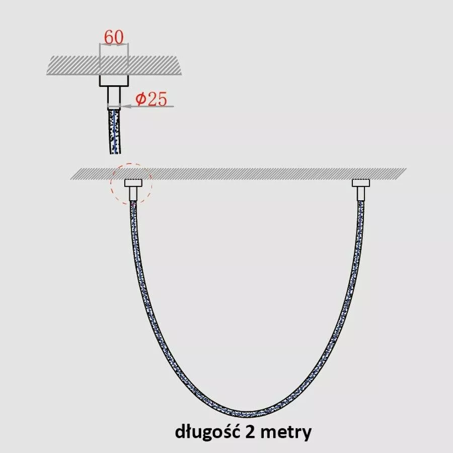 Lampa wisząca Rope Light 2 m biała Tuya Smart LED CCT Lampa wisząca Rope Light 2 m biała Tuya Smart LED CCT
