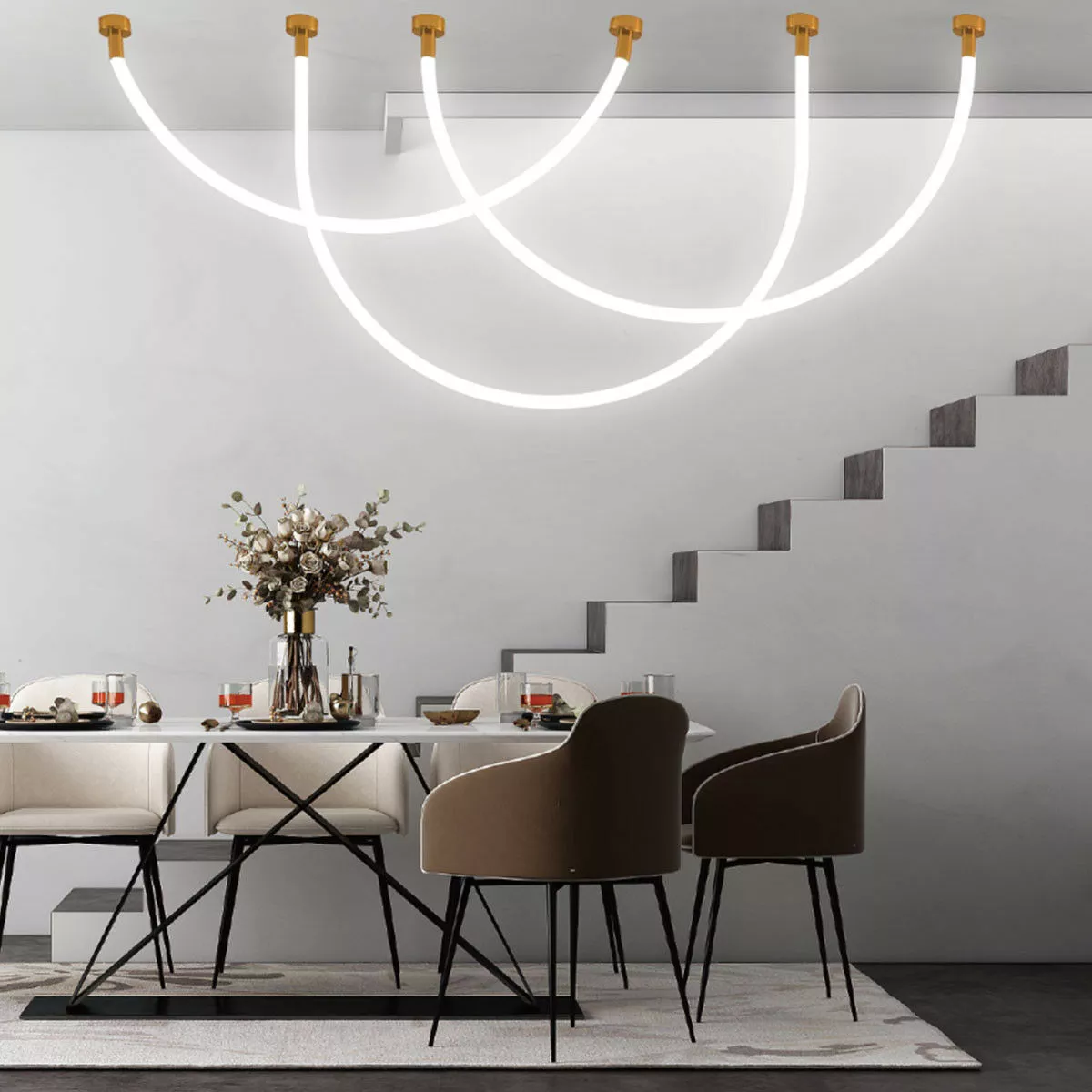 Lampa wisząca Rope Light 3 m biała Tuya Smart LED CCT Lampa wisząca Rope Light 3 m biała Tuya Smart LED CCT