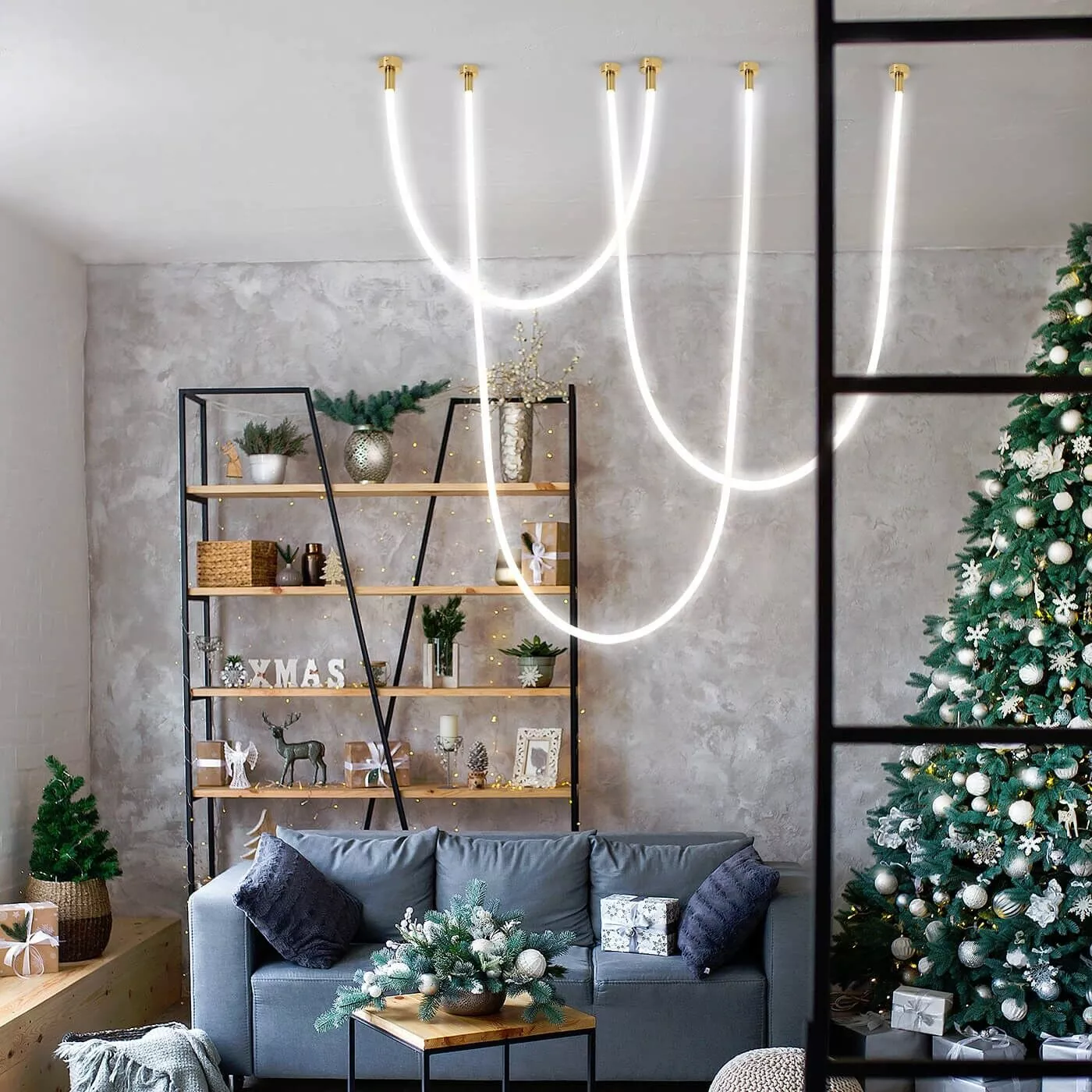 Lampa wisząca Rope Light 3 m biała Tuya Smart LED CCT Lampa wisząca Rope Light 3 m biała Tuya Smart LED CCT