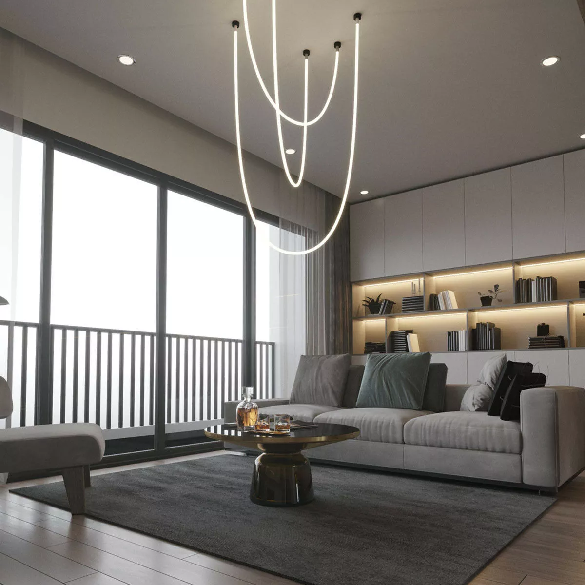 Lampa wisząca Rope Light 3 m biała Tuya Smart LED CCT Lampa wisząca Rope Light 3 m biała Tuya Smart LED CCT