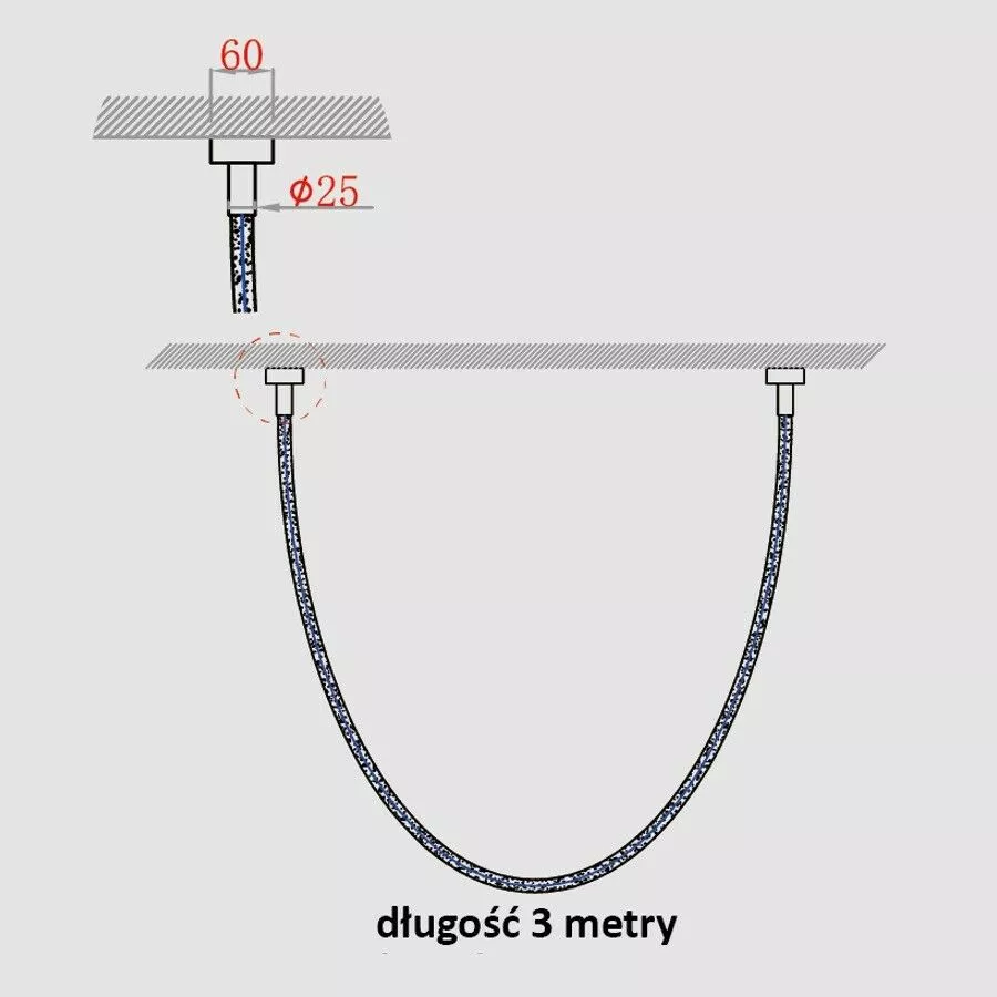 Lampa wisząca Rope Light 3 m biała Tuya Smart LED CCT Lampa wisząca Rope Light 3 m biała Tuya Smart LED CCT