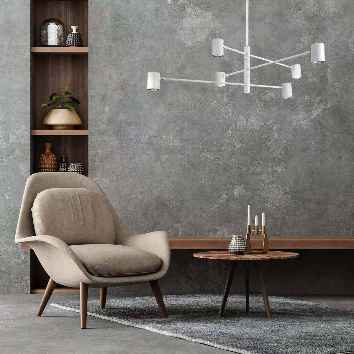 Lampa wisząca Snow 6 biała 6xGU10 Lampa wisząca Snow 6 biała 6xGU10
