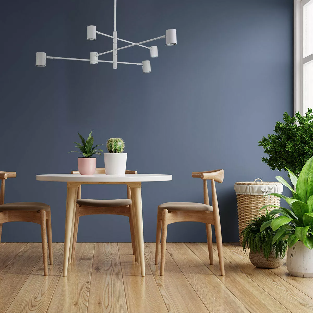 Lampa wisząca Snow 6 biała 6xGU10 Lampa wisząca Snow 6 biała 6xGU10