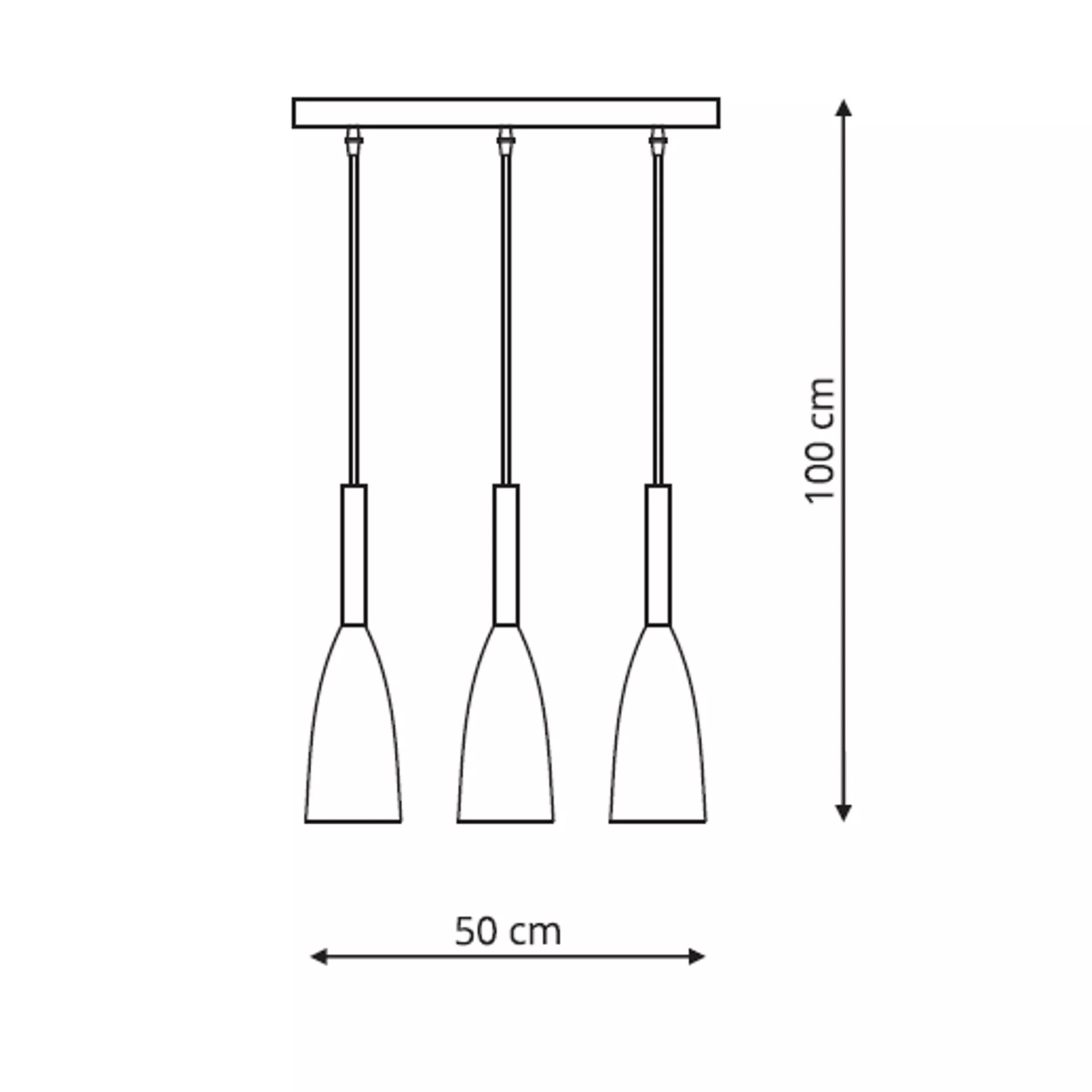 Lampa wisząca Solin 3 czarno-złota 3xE27 Lampa wisząca Solin 3 czarno-złota 3xE27